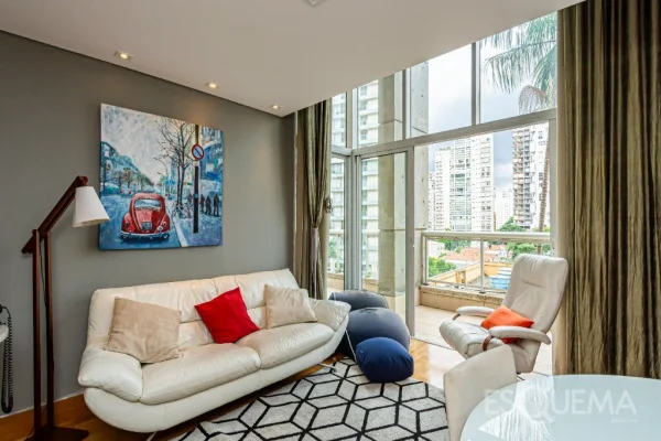 Apartamento com projeto diferenciado e mezanino na Vila Nova Conceição
