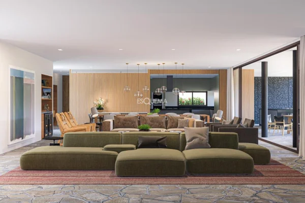 Casa moderna em terreno extenso