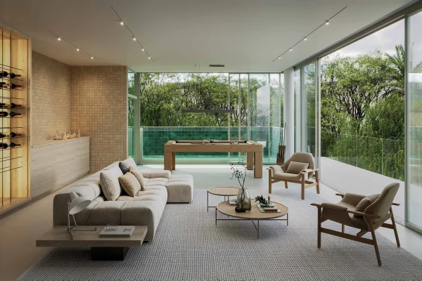 Casa em condomínio com projeto contemporâneo no Jardim Europa