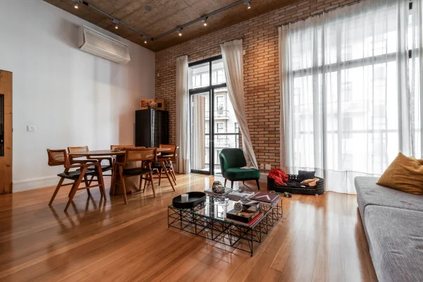 Apartamento projetado em estilo nova-iorquino