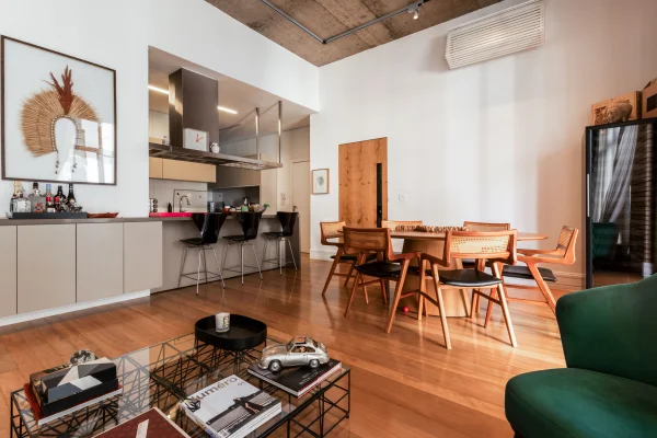 Apartamento projetado em estilo nova-iorquino