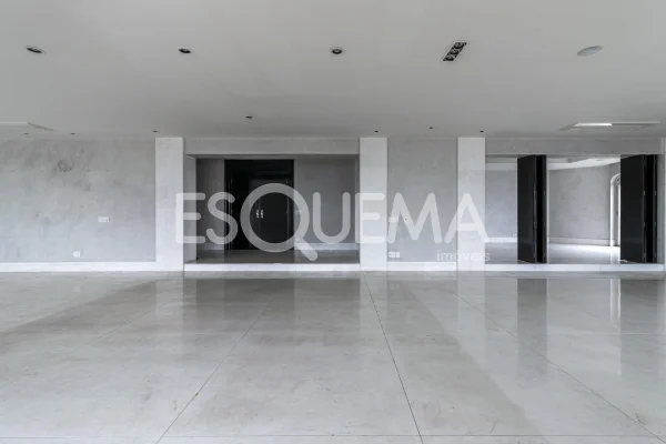 Apartamento com vista para o skyline urbano