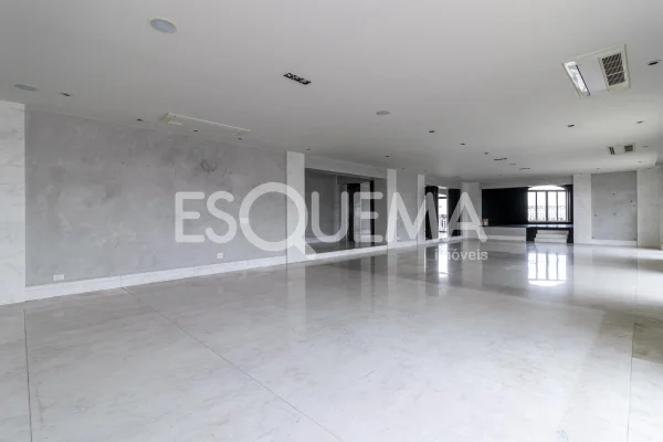 Apartamento com vista para o skyline urbano