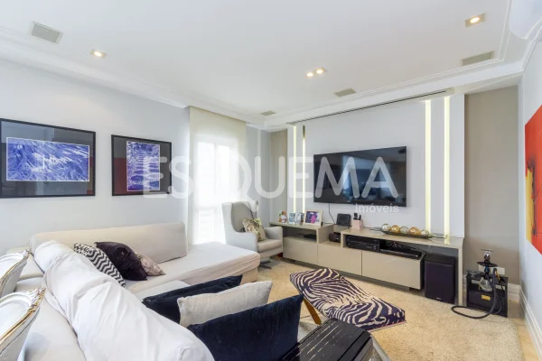 Apartamento de alto padrão em Moema Pássaros, assinado pela arquiteta Jóia Bergamo