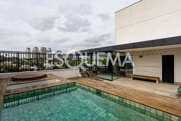 Cobertura nova, moderna e mobiliada com vista panorâmica na Cidade Jardim