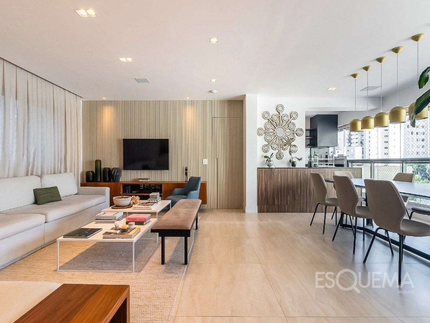 Apartamento com projeto contemporâneo e varanda integrada em Moema - Imagem 4
