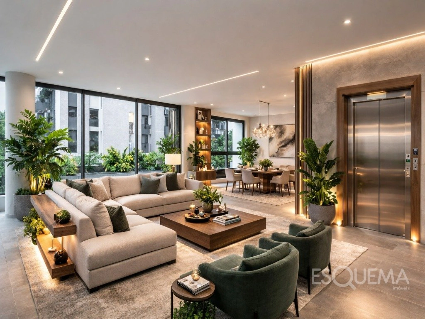 Apartamento com 3 suítes, elevador privativo e arquitetura contemporânea - Imagem 1