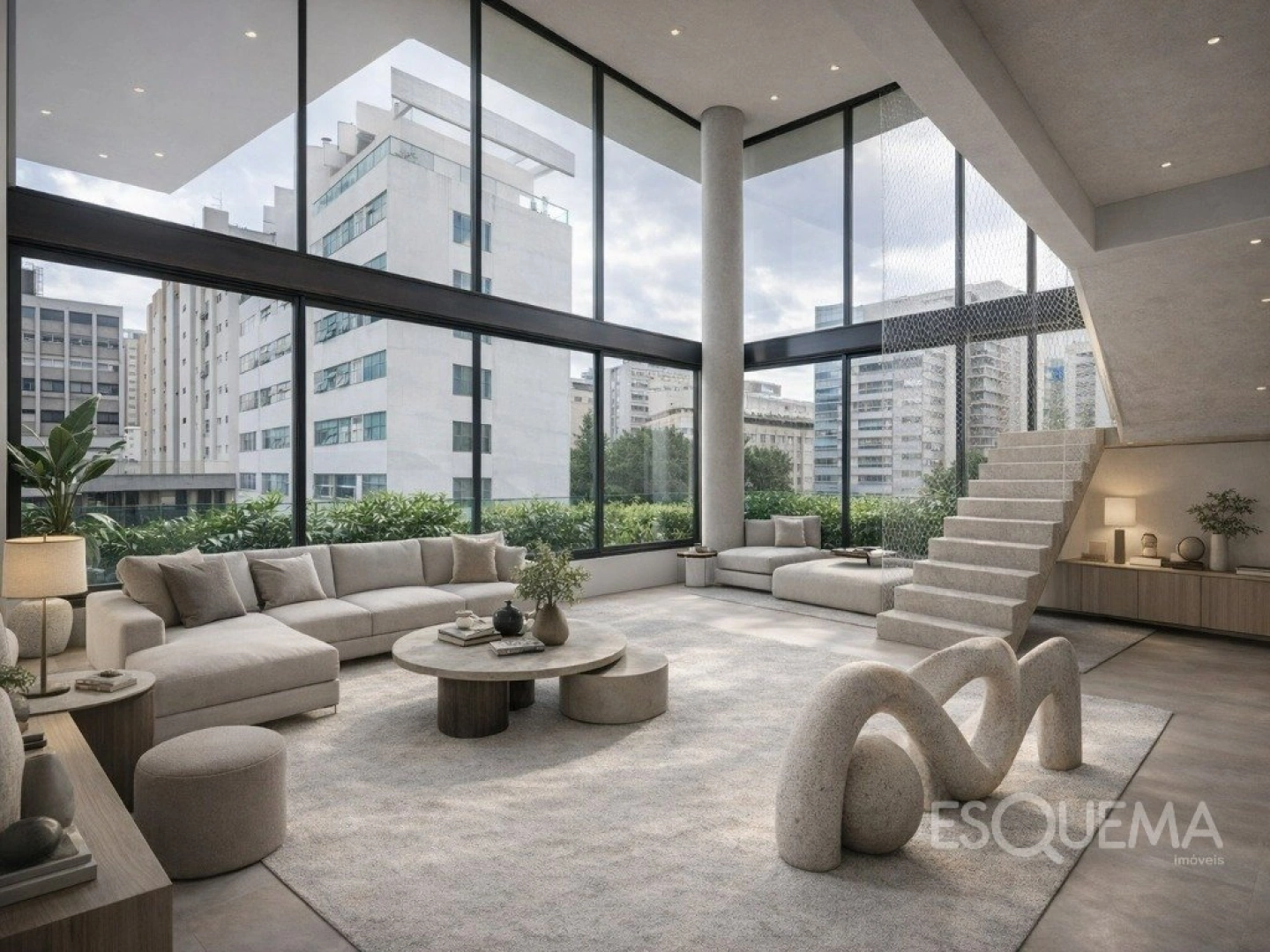 Apartamento duplex em condomínio de luxo, arquitetura minimalista e apenas 8 andares - Imagem 1