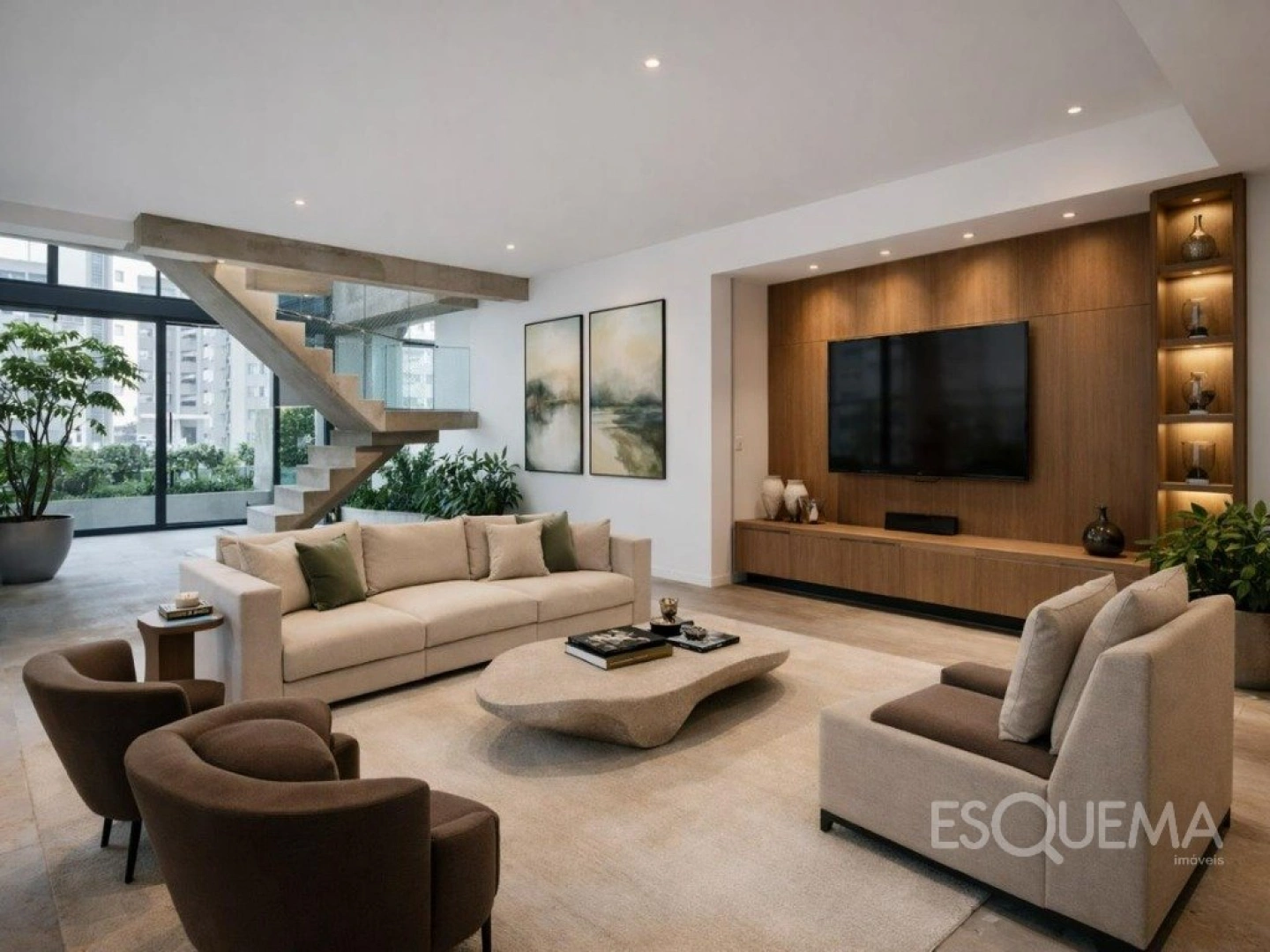 Cobertura triplex em condomínio contemporâneo de arquitetura minimalista - Imagem 1