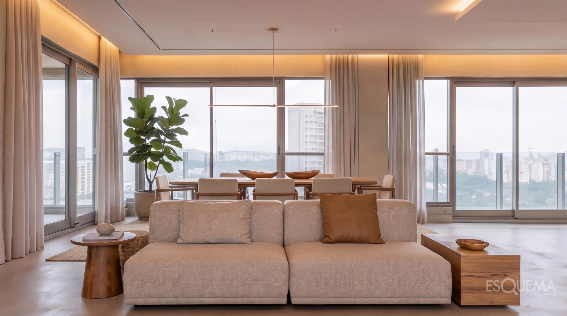 Cobertura com vista panorâmica e ambientes integrados - Imagem 12