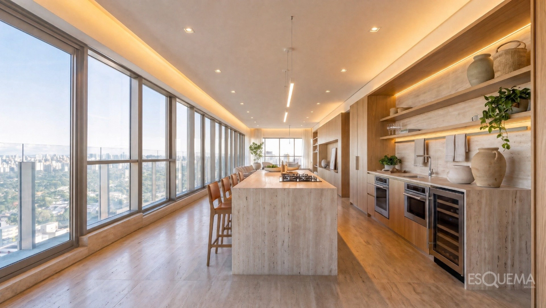 Cobertura com vista panorâmica e ambientes integrados - Imagem 14