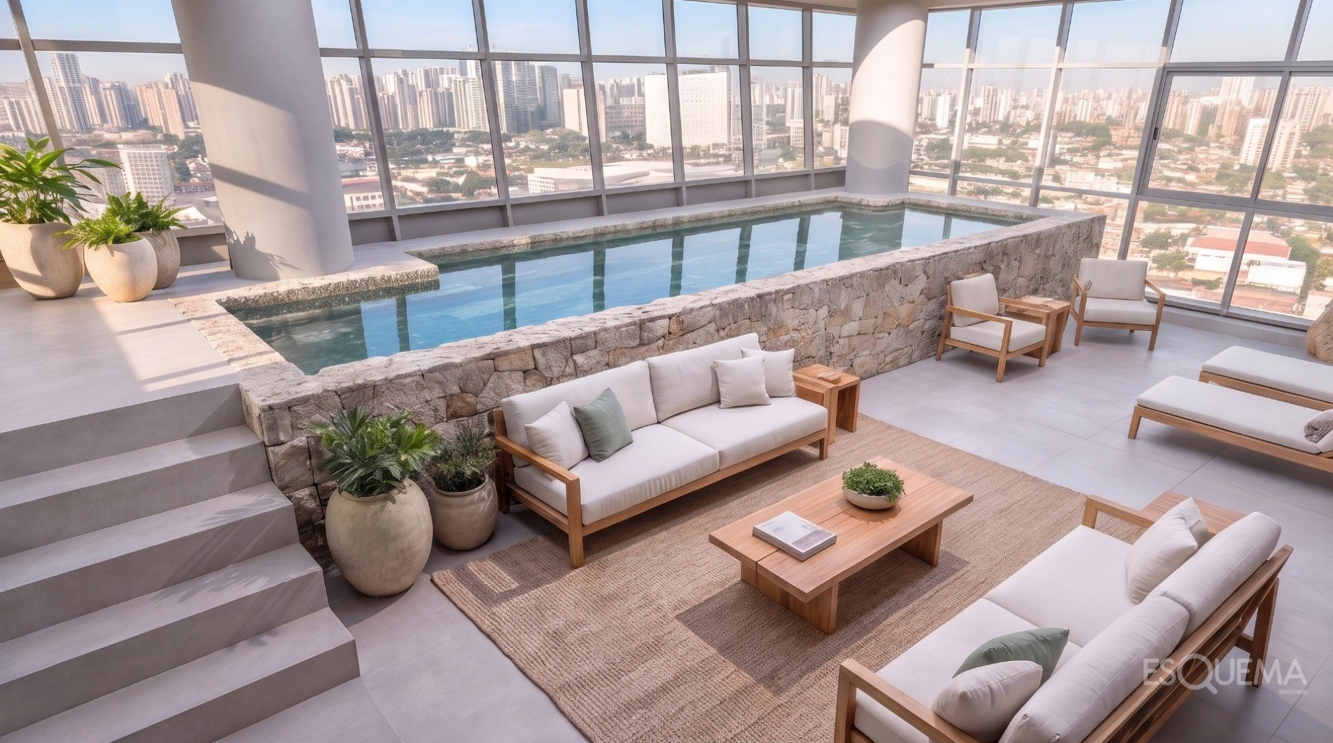 Cobertura com vista panorâmica e ambientes integrados - Imagem 1