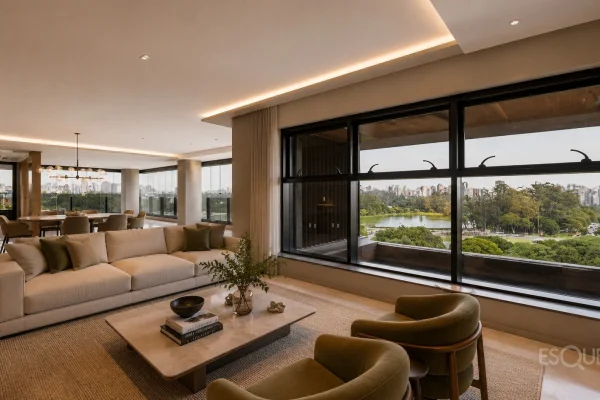 Apartamento contemporâneo com vista para o Parque Ibirapuera