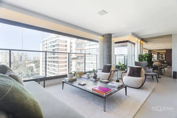 Apartamento contemporâneo em edifício novo com vista livre no Jardim Guedala