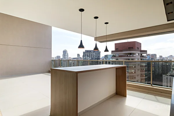 Apartamento novo com pé-direito duplo no One Sixty
