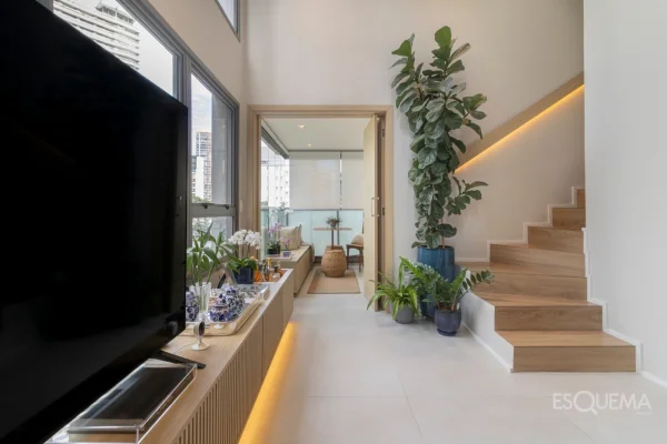 Apartamento duplex contemporâneo próximo ao Parque Ibirapuera
