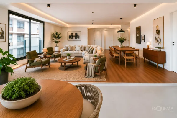 Apartamento contemporâneo com projeto de referência no Jardim Paulista