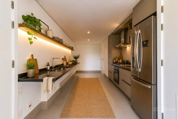 Apartamento contemporâneo com projeto de referência no Jardim Paulista