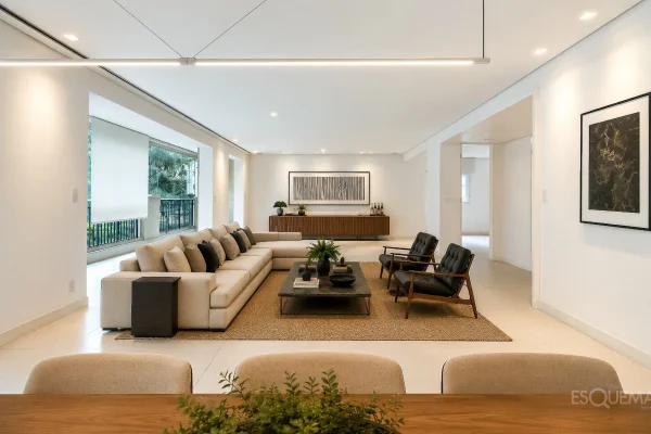 Apartamento reformado próximo ao Parque Ibirapuera, em Moema