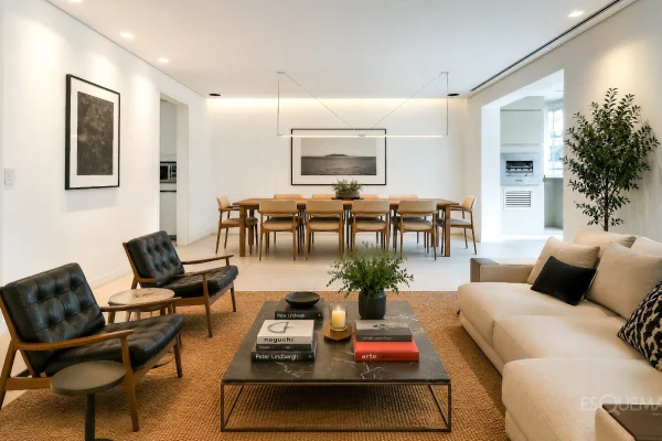 Apartamento reformado próximo ao Parque Ibirapuera, em Moema