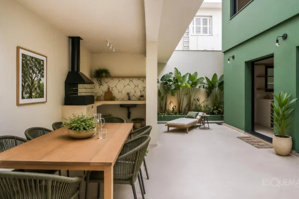 Casa reformada com ambientes integrados e iluminação natural