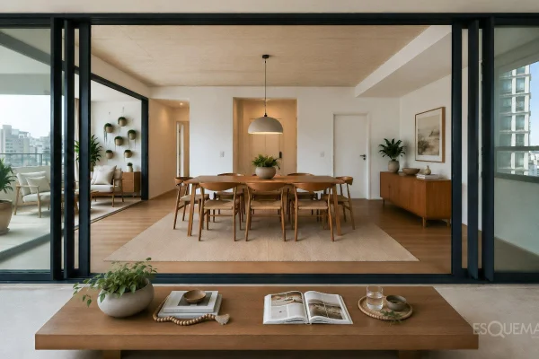 Apartamento com planta flexível e terraço nos Jardins