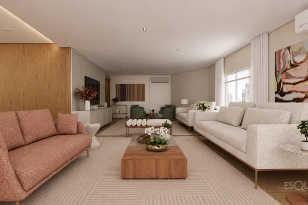 Apartamento em andar alto com 3 suítes e ambientes integrados