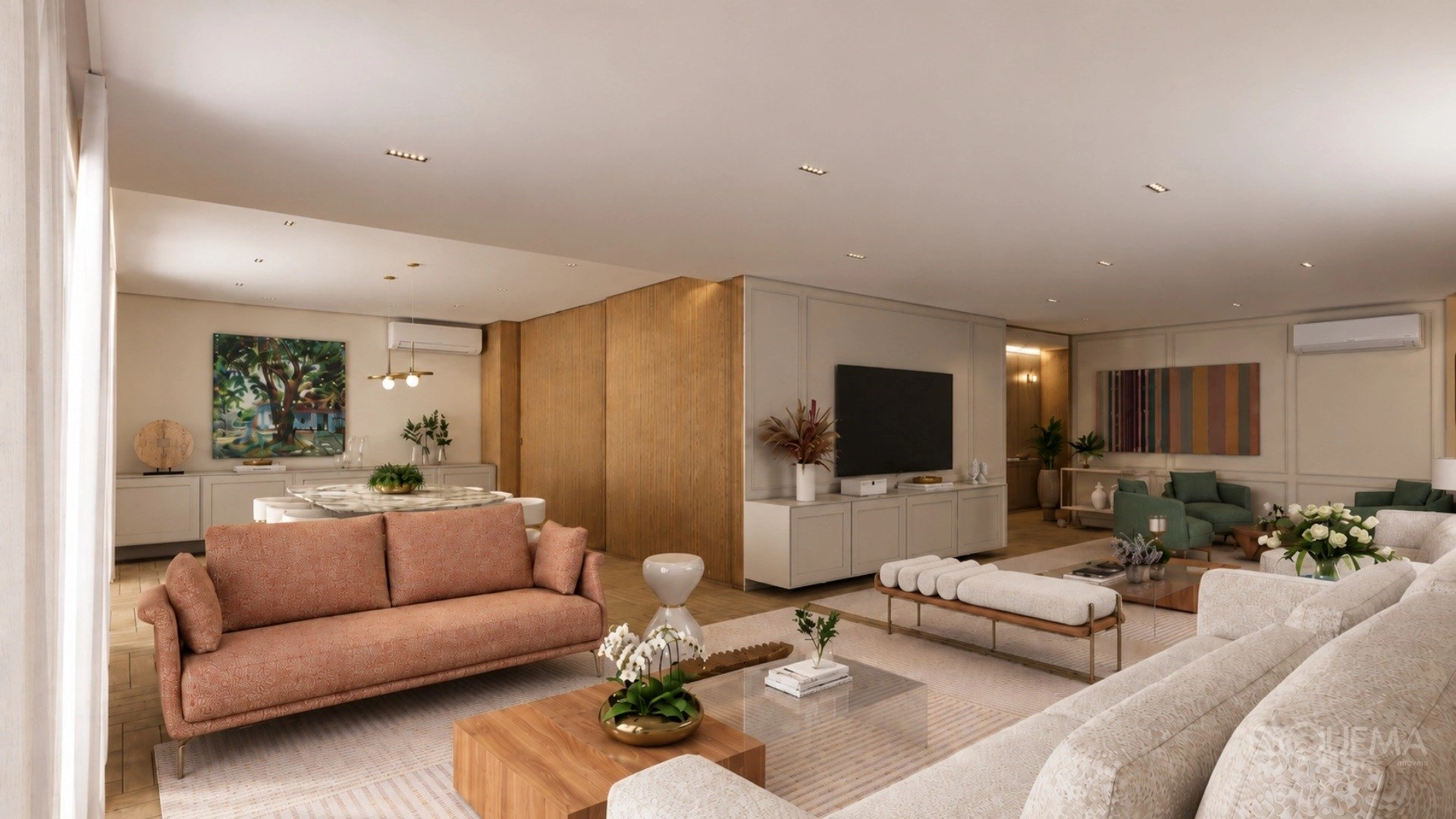 Apartamento em andar alto com 3 suítes e ambientes integrados - Imagem 2