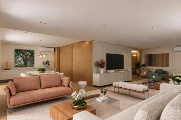 Apartamento em andar alto com 3 suítes e ambientes integrados