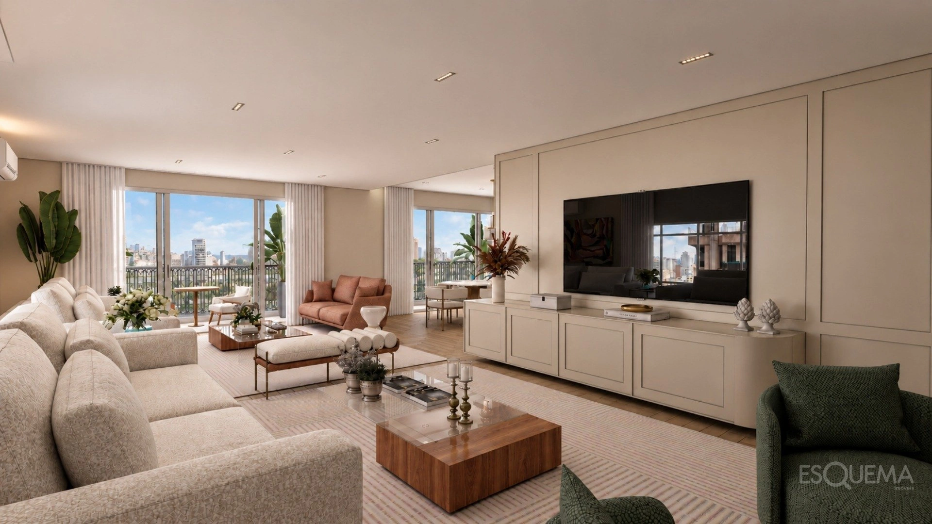 Apartamento em andar alto com 3 suítes e ambientes integrados - Imagem 3