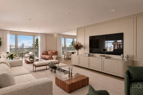 Apartamento em andar alto com 3 suítes e ambientes integrados