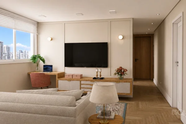 Apartamento em andar alto com 3 suítes e ambientes integrados