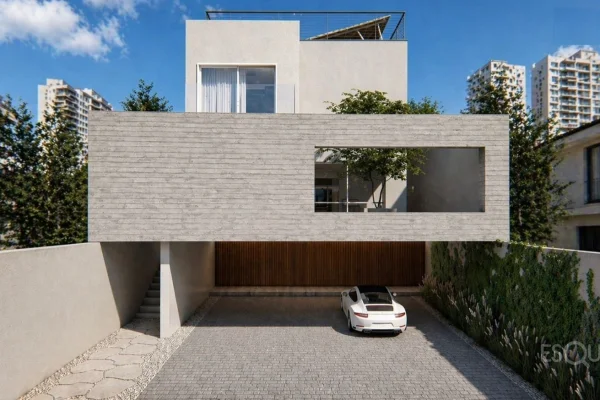 Casa contemporânea com tecnologia e lazer em rua fechada