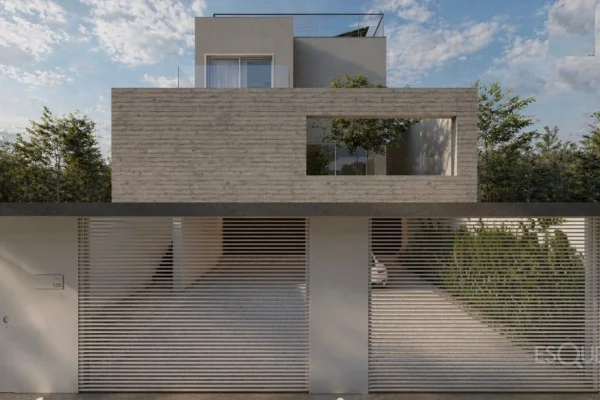 Casa contemporânea com tecnologia e lazer em rua fechada
